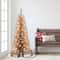 4.5ft. Pre-Lit Rose Gold Tinsel Artificial Christmas Tree